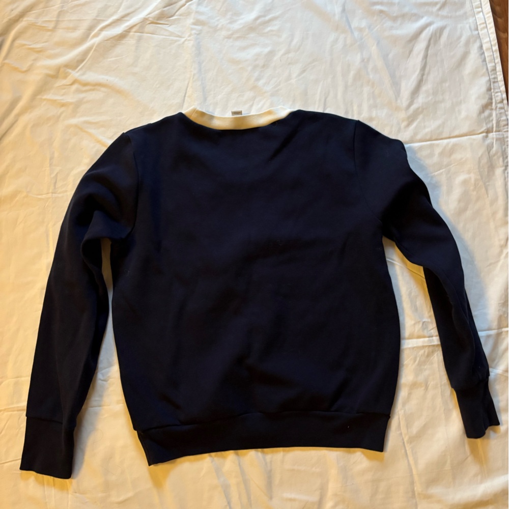 J. Crew Navy and Cream V-Neck Sweater - Picture 5 of 5